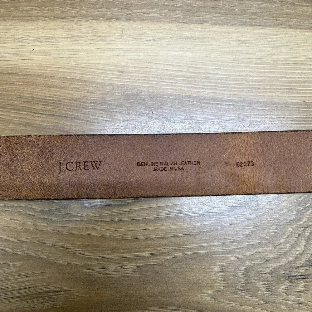 J.Crew Genuine Italian Leather Brown Belt Womens L Large 36 38 USA Made Casual